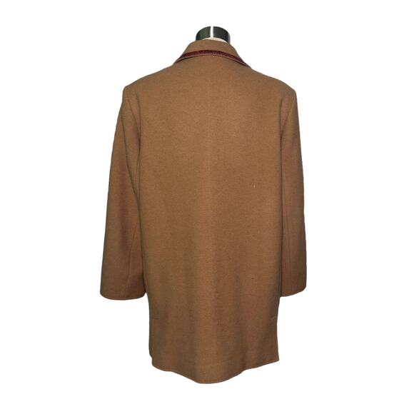 Harve Benard Camel Wool Vintage Coat Size 14 - Picture 2 of 8